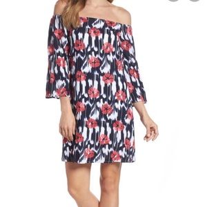 Trina Turk Kenwood Off the Shoulder Shift Dress